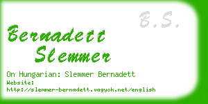 bernadett slemmer business card